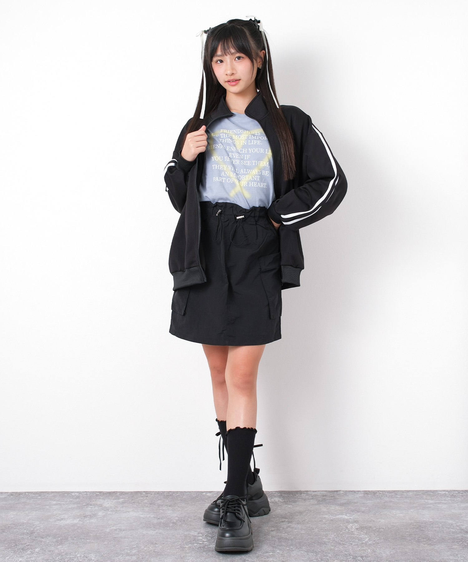 RiCO SUCRE 子供服 女の子 トラックジャケット ジャージ ライト