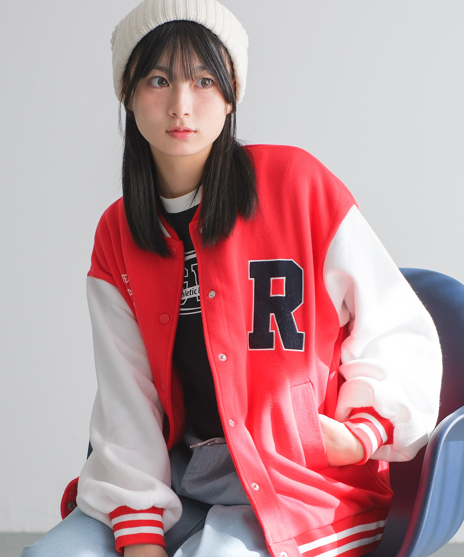 RiCO SUCRE（リコシュクレ） 子供服 女の子 裏起毛 スタジャン
