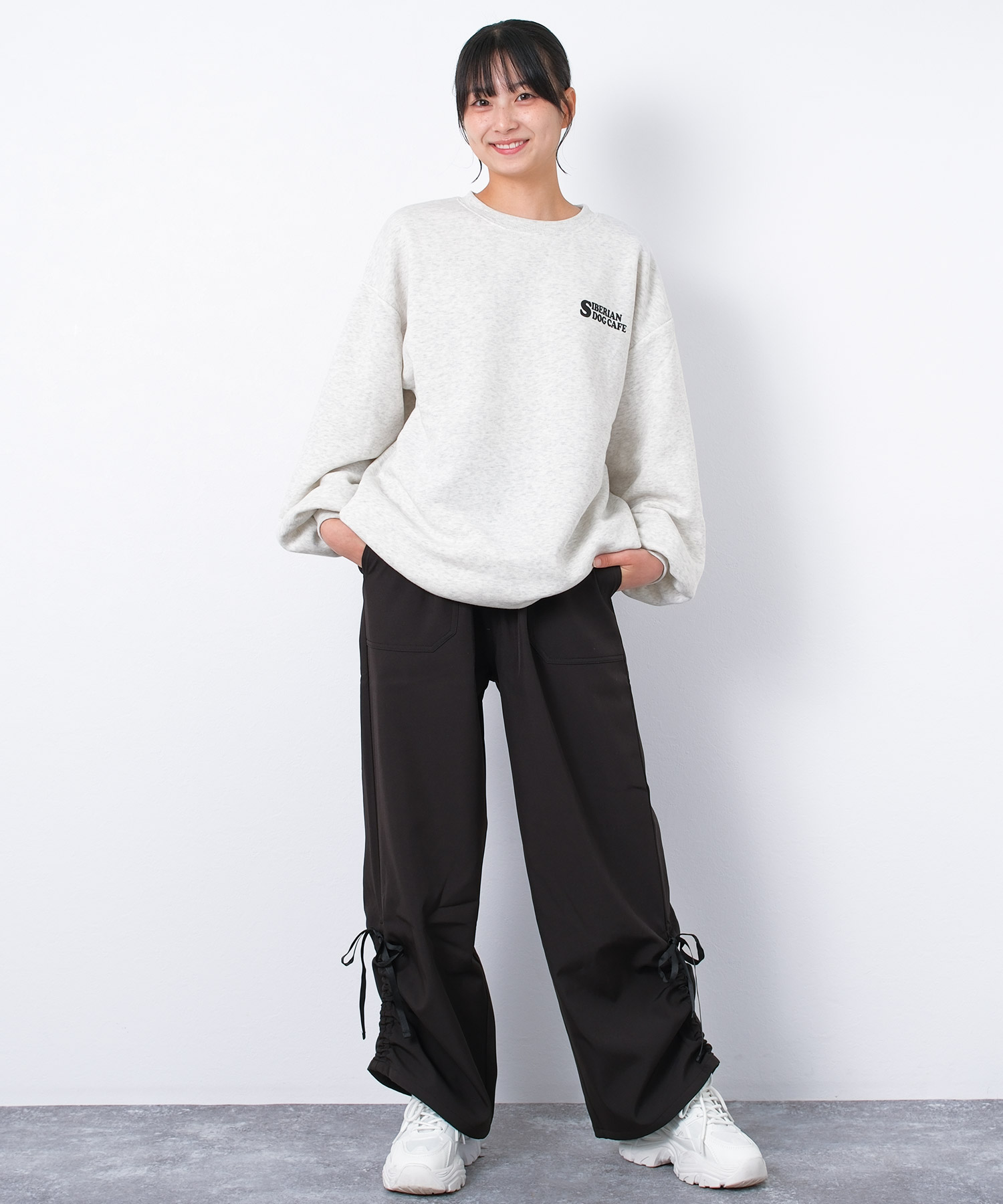 RiCO SUCRE（リコシュクレ） 子供服 女の子 裏起毛 ギャザードロスト 