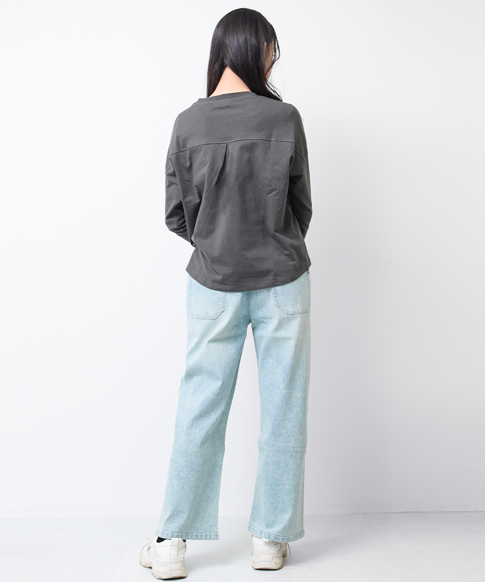 RiCO SUCRE 子供服 女の子 ロンT アーチロゴロングTシャツ