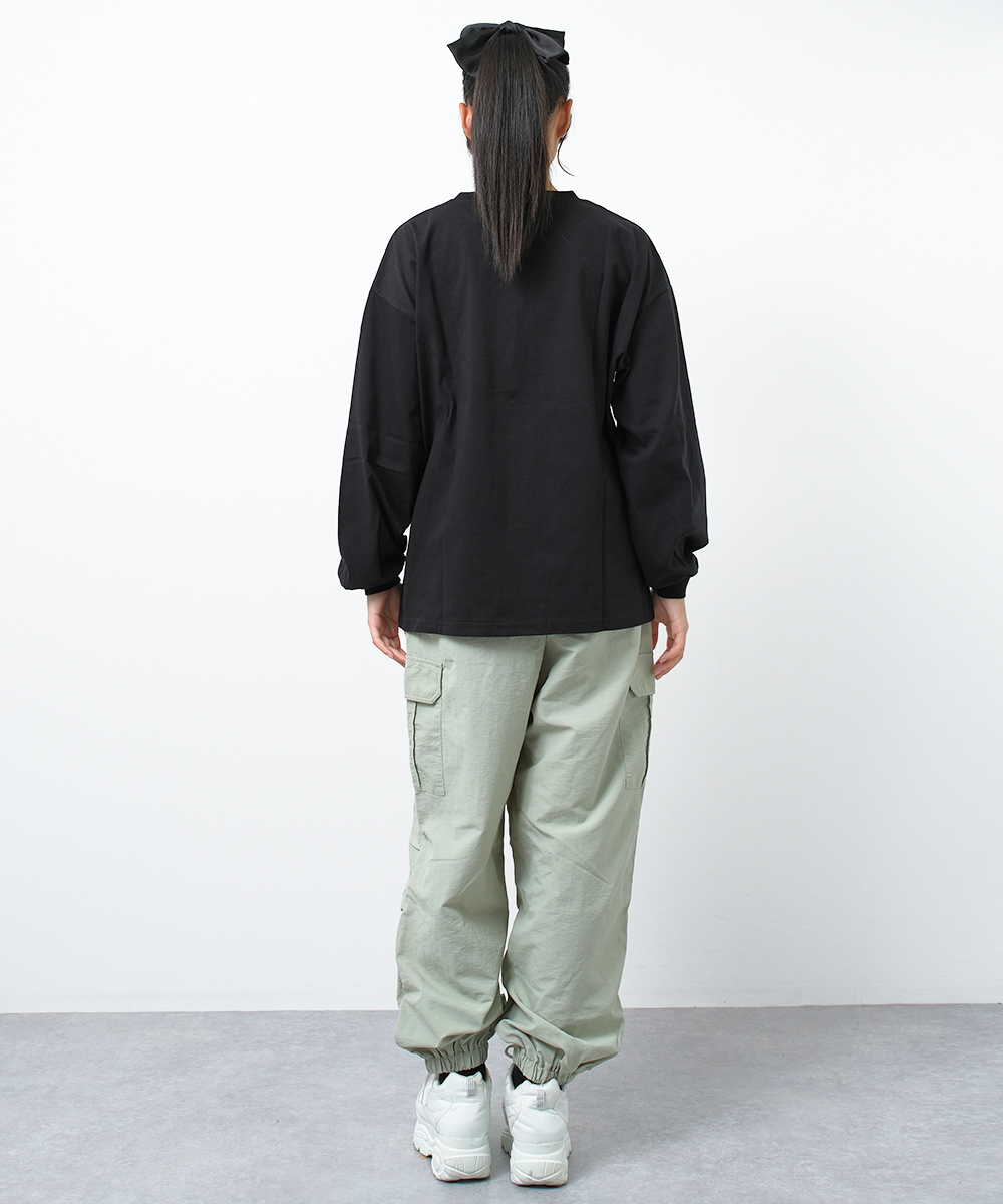 RiCO SUCRE 子供服 女の子 カレッジロゴ ロングTシャツ トップス