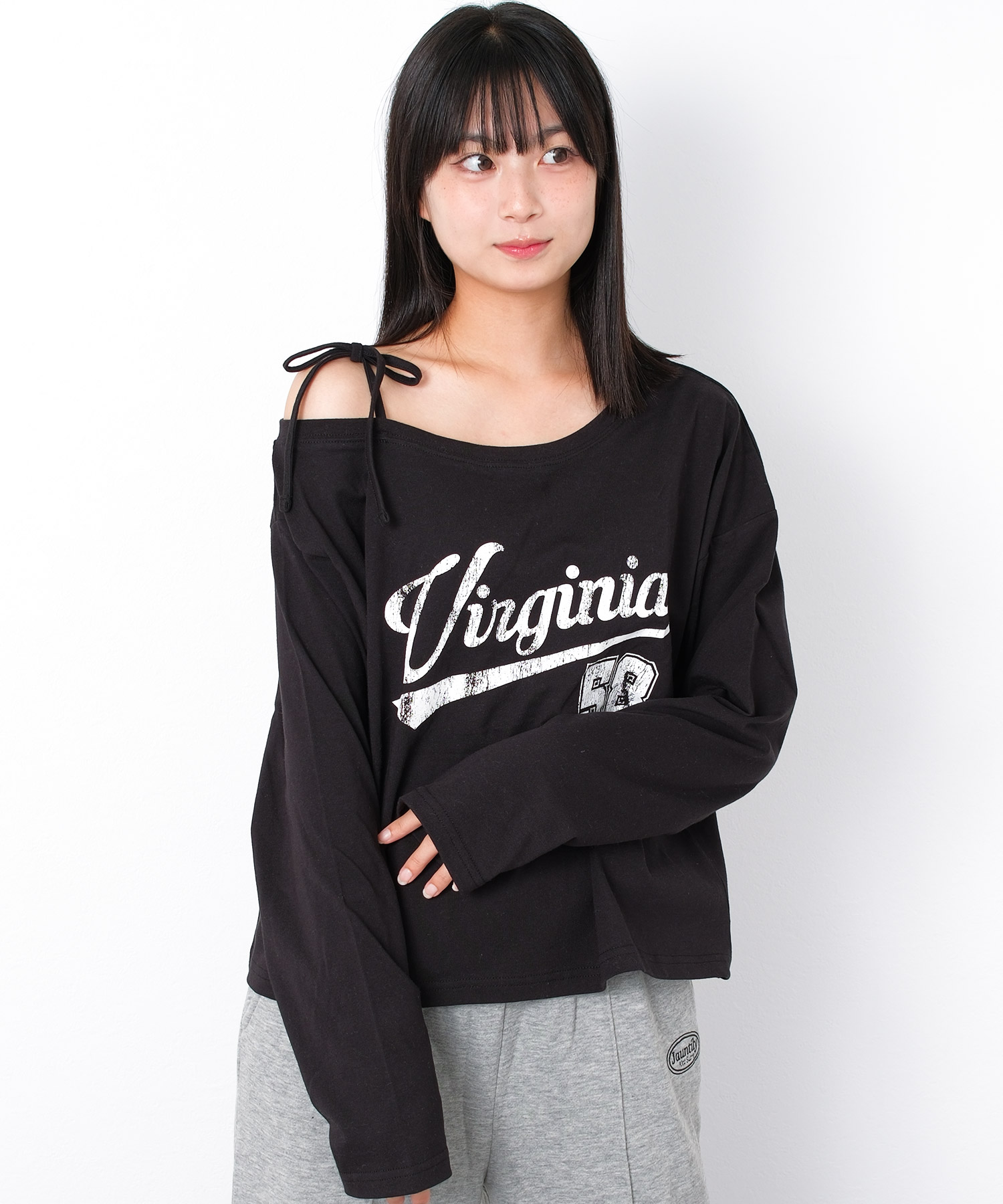 RiCO SUCRE（リコシュクレ） 子供服 女の子 ワンショルロングTシャツ