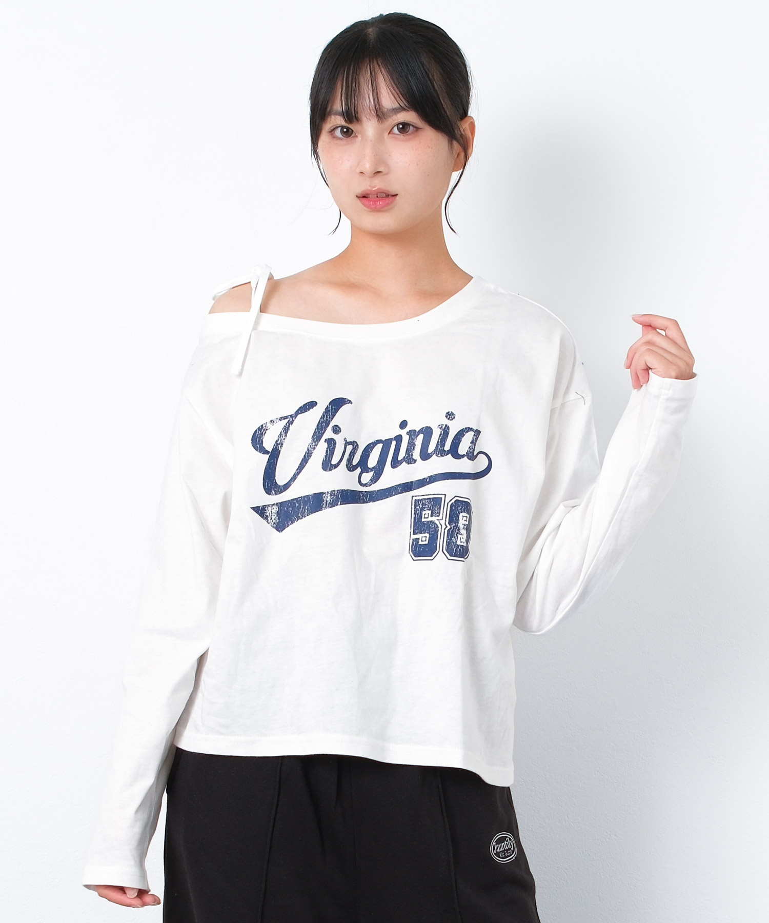 RiCO SUCRE（リコシュクレ） 子供服 女の子 ワンショルロングTシャツ