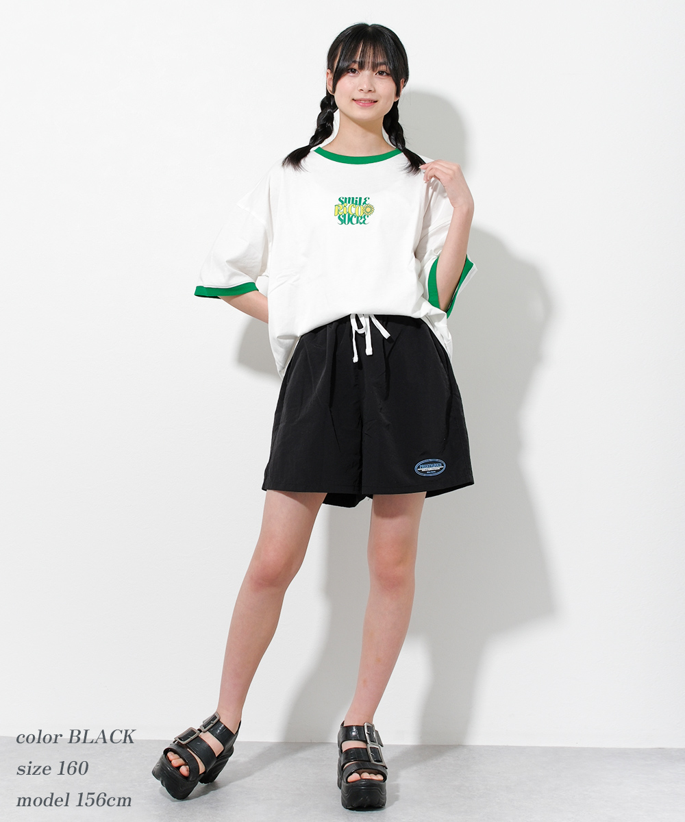 RiCO SUCRE 子供服 女の子 ナイロン スポーティー ショート