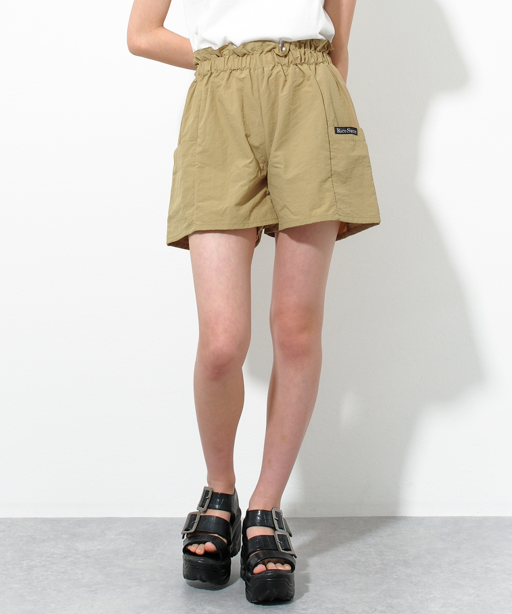 RiCO SUCRE 子供服 女の子 ウエストフリル ナイロンショート