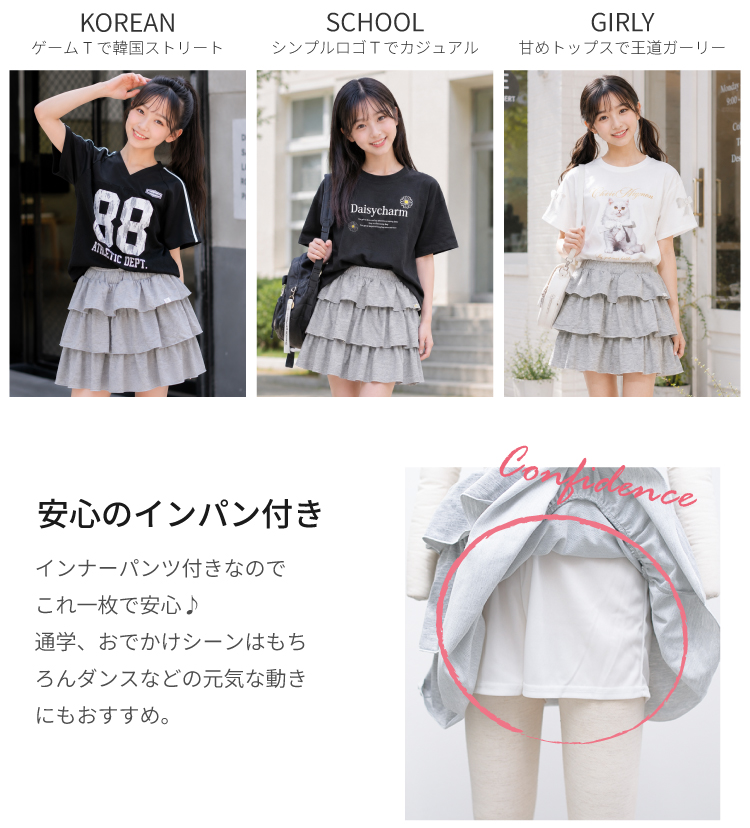RiCO SUCRE（リコシュクレ） 子供服 女の子 ティアードミニスカート