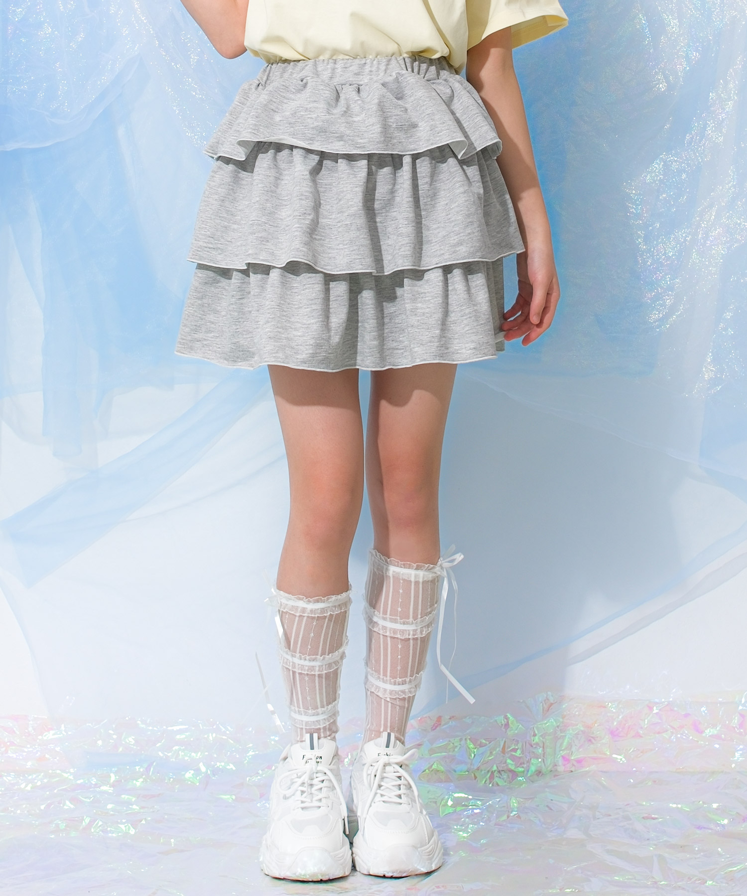 子供服 女の子 ティアードミニスカート インナ...の詳細画像3