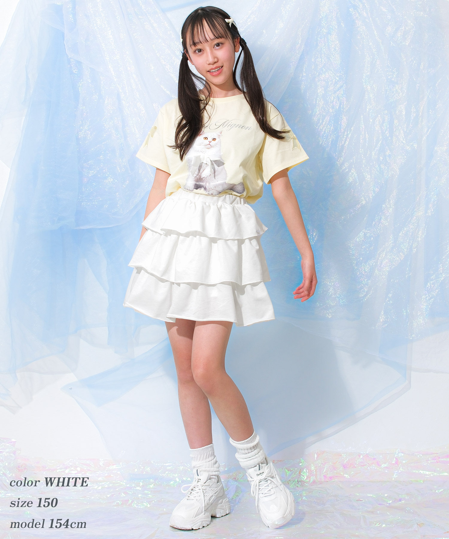 RiCO SUCRE（リコシュクレ） 子供服 女の子 ティアードミニスカート