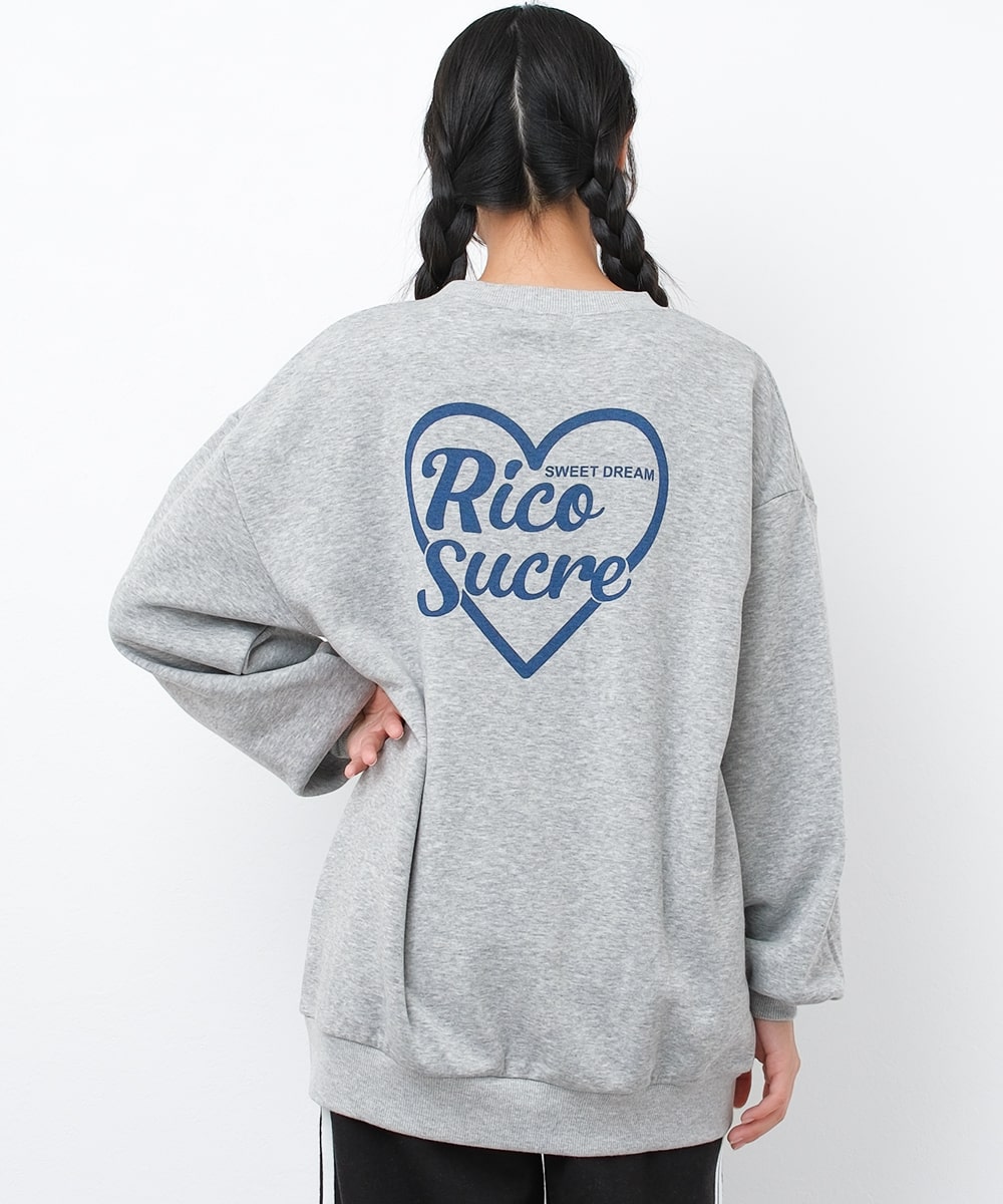 RiCO SUCRE 子供服 女の子 裏起毛 ハートロゴ プリント