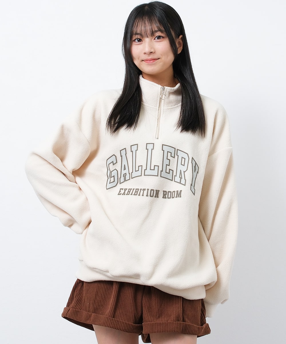 RiCO SUCRE 子供服 女の子 裏起毛フリース ハーフジップ RiCO SUCRE 子供服 女の子 裏起毛フリース ハーフジップ