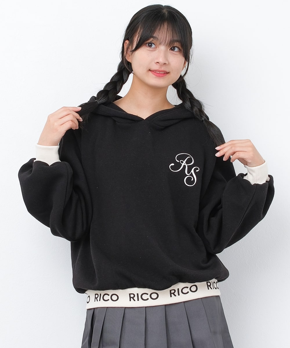 RiCO SUCRE（リコシュクレ） 子供服 女の子 裏起毛 裾ロゴライン
