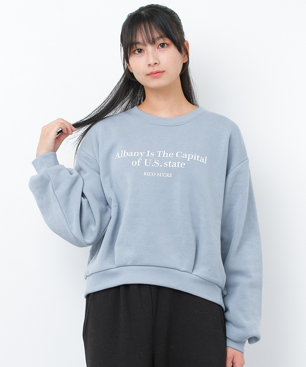 RiCO SUCRE 子供服 女の子 裏起毛 袖ボリューム トレーナー プル