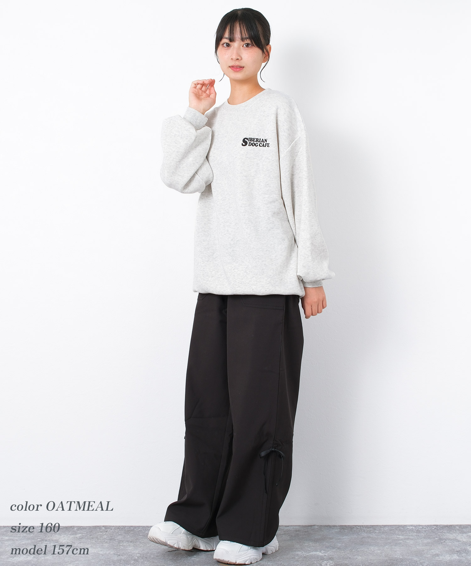 RiCO SUCRE（リコシュクレ） 子供服 女の子 裏起毛 ウルフプリント