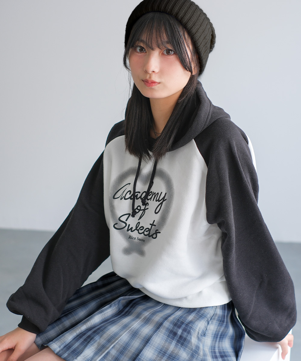 子供服 女の子 裏起毛 スプレーハートロゴ ク...の詳細画像2