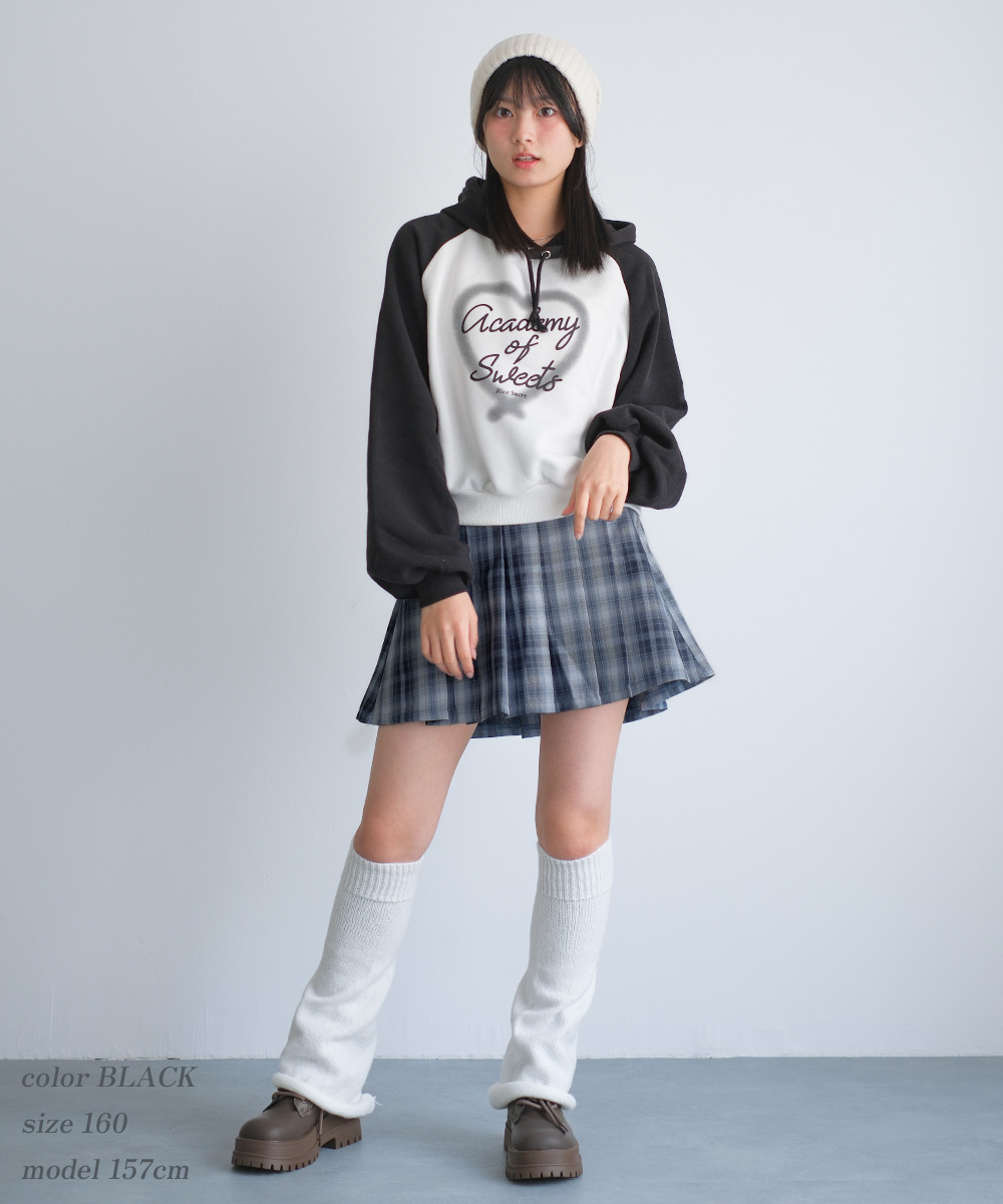 子供服 女の子 裏起毛 スプレーハートロゴ ク...の詳細画像5
