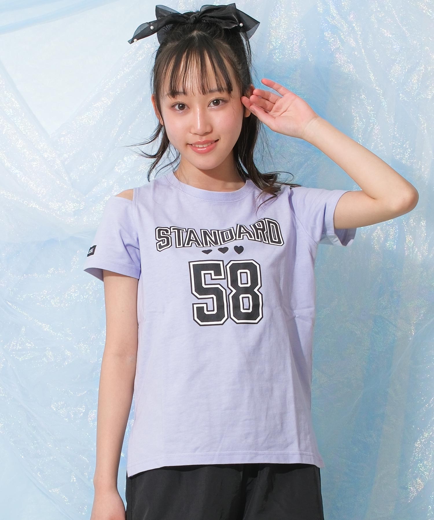 子供服 女の子 半袖Tシャツ オープンショルダ...の詳細画像2