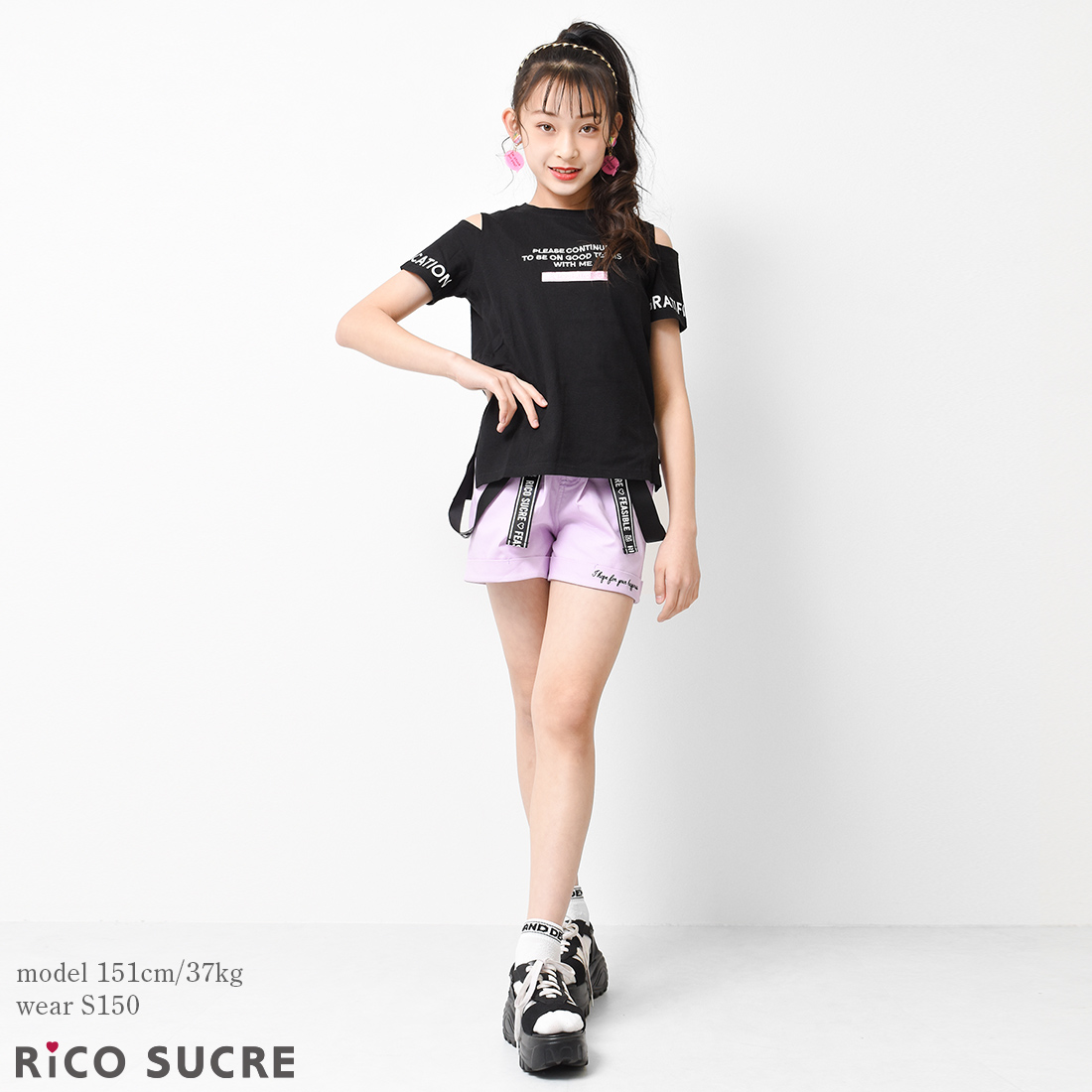 子供服 女の子 肩あき 半袖Tシャツ オープンショルダー トップス 肩出し 中学生 小学生 キッズ 130 140 150 160 165 送料無料 2点までメール便対象｜kids-shushu｜10