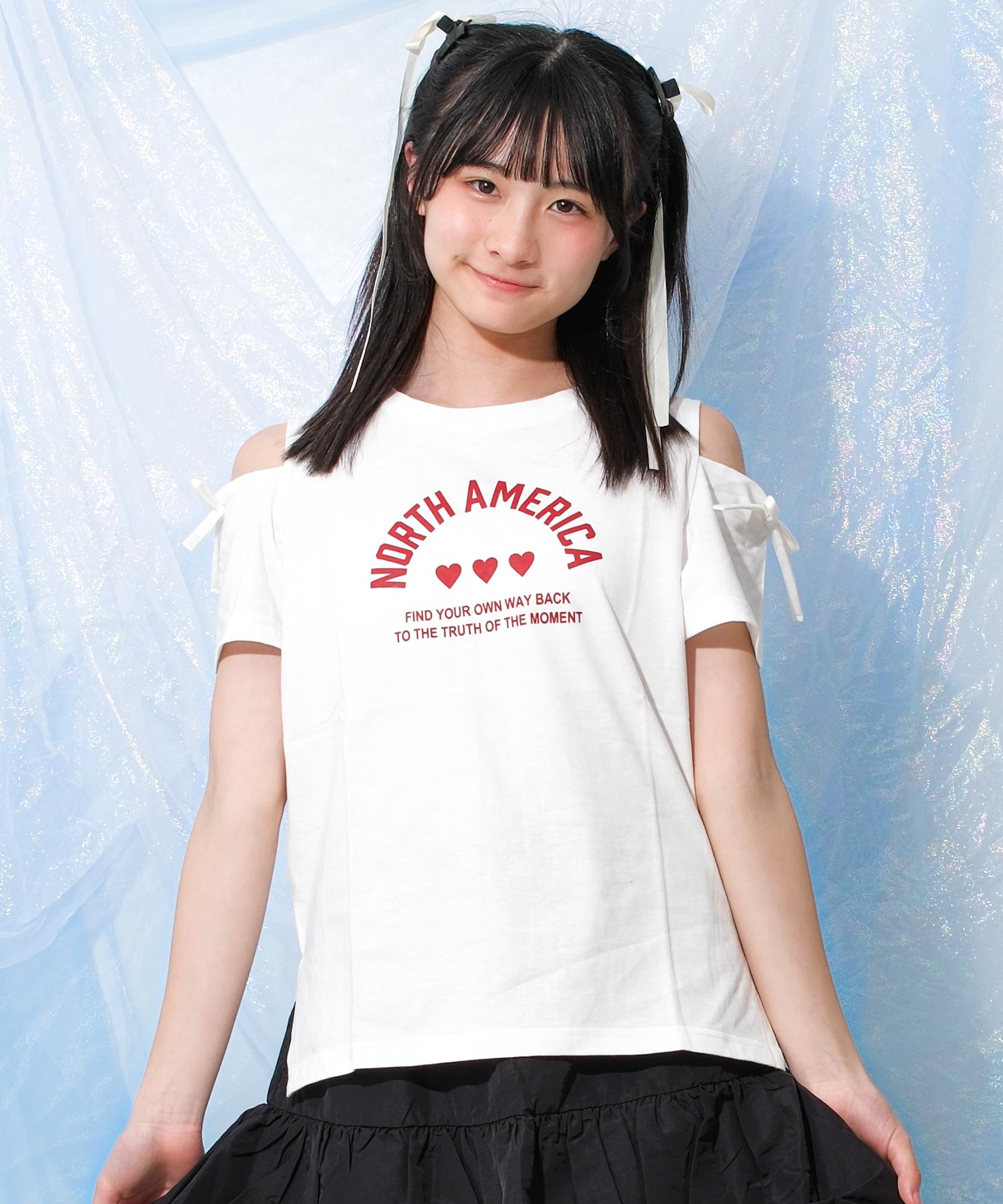 子供服 女の子 半袖Tシャツ オープンショルダ...の詳細画像5