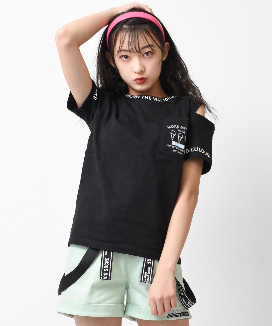 中古 子供服 ポケット付き肩スリット半袖tシャツ 肩出し 肩あき 女の子 小学生 中学生 130cm 140cm 150cm 160cm 165cm 送料無料 2点までメール便対象 Access Tonna Com