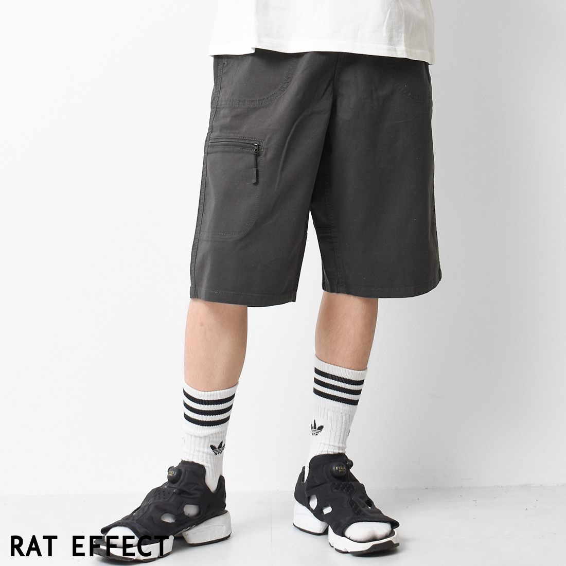 Rats ナイロンハーフパンツ　ブラック RATS - HYBRID SHORTS (BLACK) / ナイロン イージーショーツ