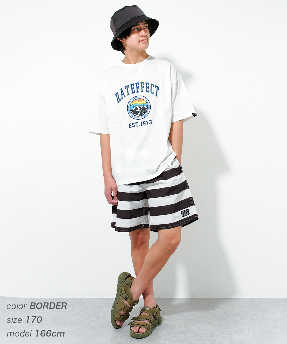 RAT EFFECT 子供服 男の子 水着 総柄スイムショートパンツ