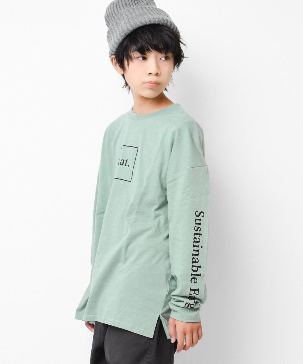 子供服 袖ロゴプリントロングTシャツ 男の子 トップス 長袖 ゆったり キッズ 小学生 中学生 120 130 140 150 160 2点までメール便対象｜kids-shushu｜06