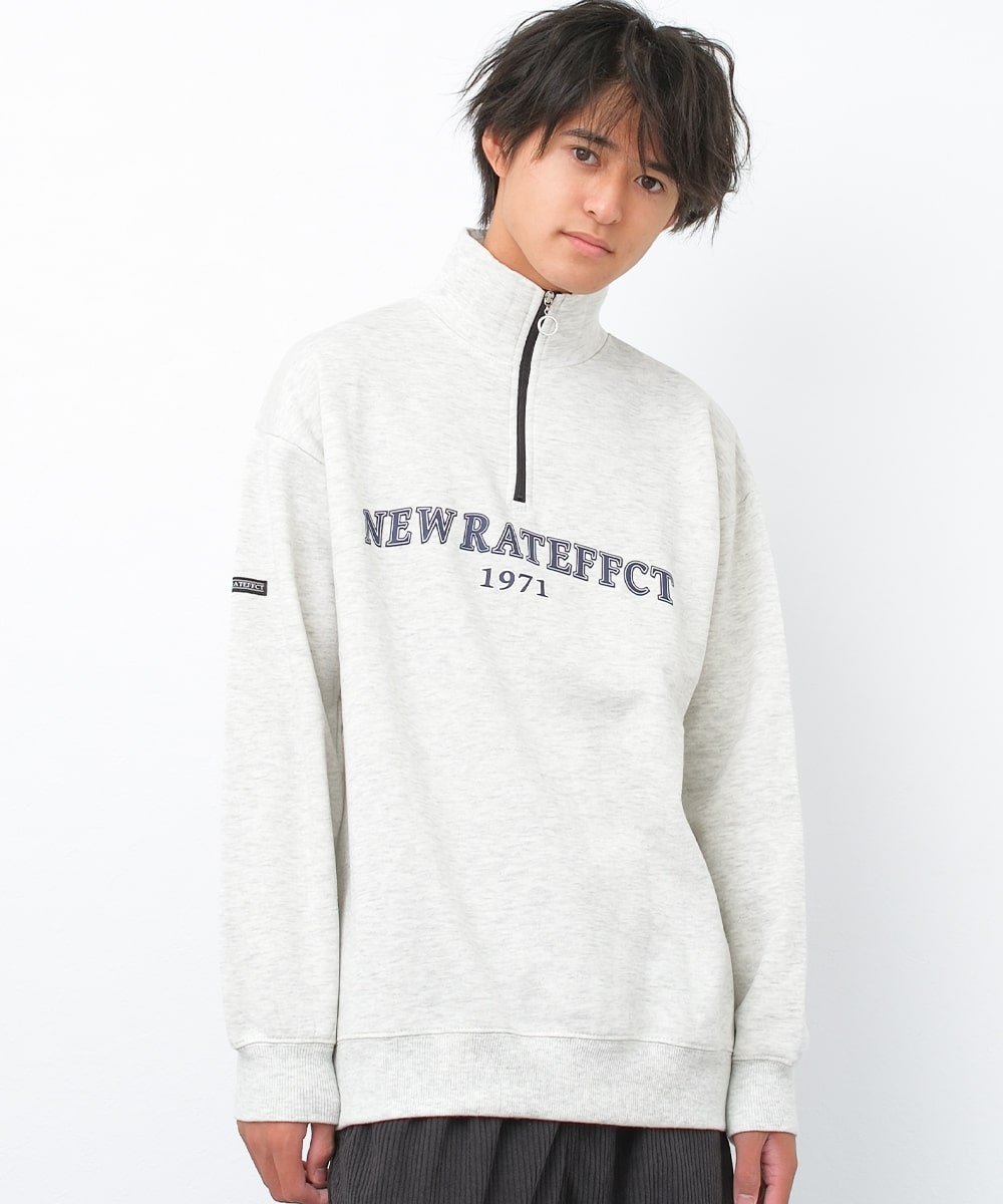 RAT EFFECT 子供服 男の子 裏起毛 ハーフジップ トレーナー
