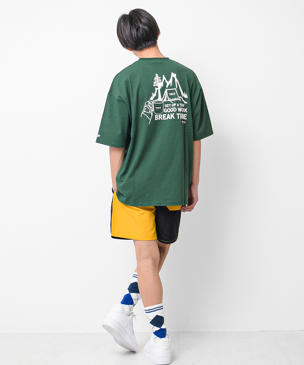 子供服 男の子 バックプリント ビッグシルエット 半袖Tシャツ トップス