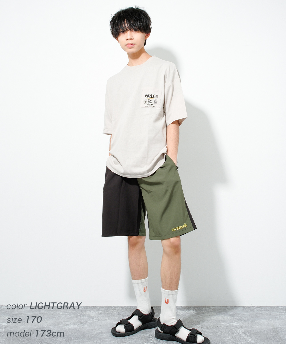 子供服 男の子 ビッグ 半袖Tシャツ ポケット付き バックプリント トップス ゆったり 小学生 中学生 130 140 150 160 170 送料無料 2点までメール便対象｜kids-shushu｜13