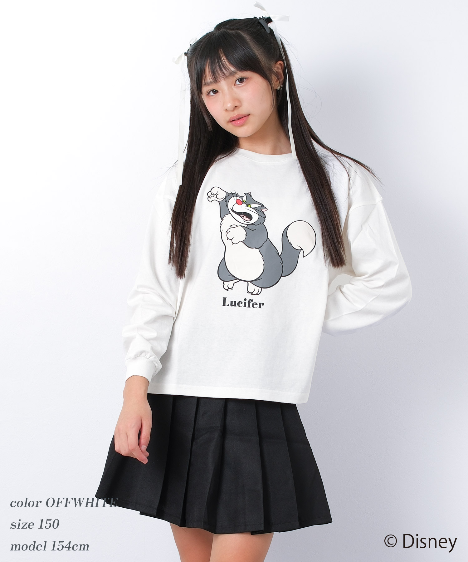 Disney（ディズニー） Tシャツ キッズ シンデレラ ルシファー 猫