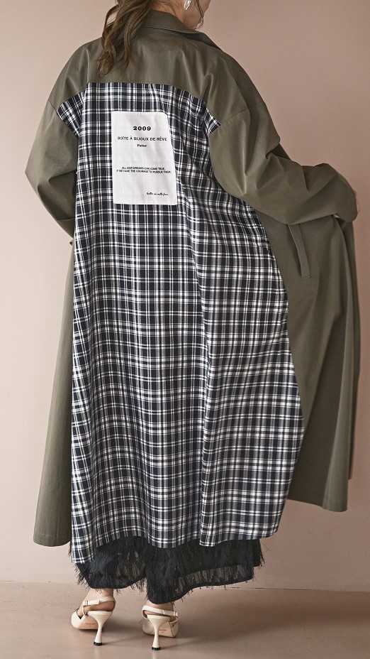 バックチェックコート Dos Diosas D8563 : bequadro - 通販 - Yahoo