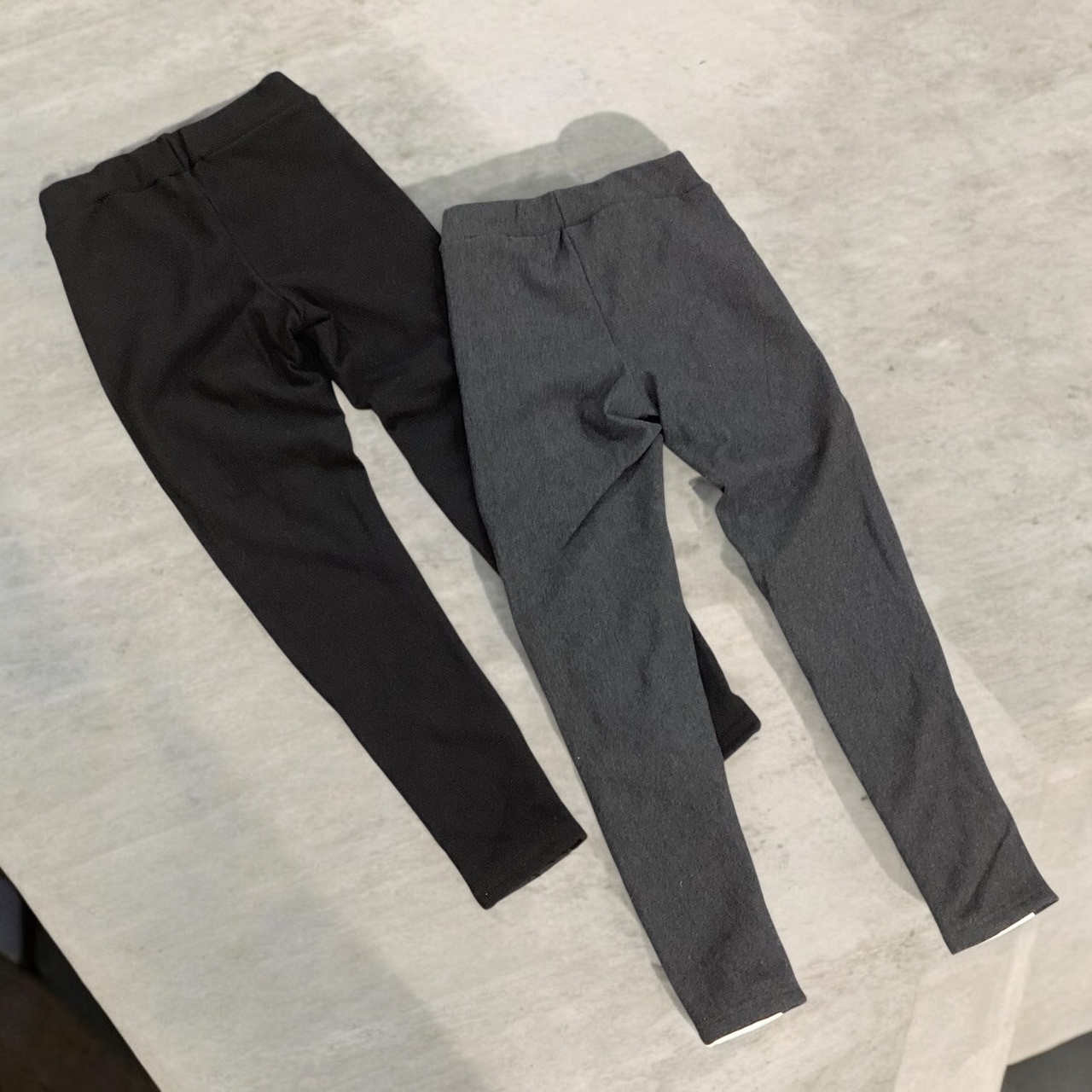 キルティング×裏起毛 あったかレギンスパンツ ブラック ホワイト