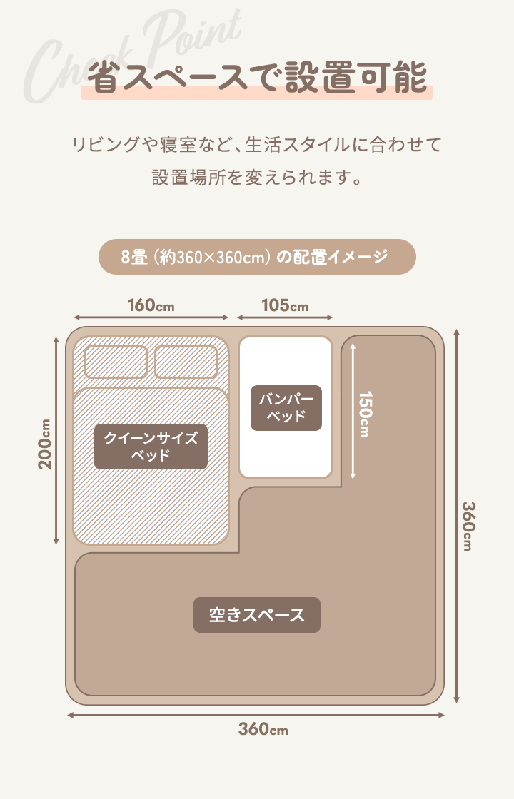 GGUMBI（グンビ） ベビーサークル マット バンパーベッド 赤ちゃん