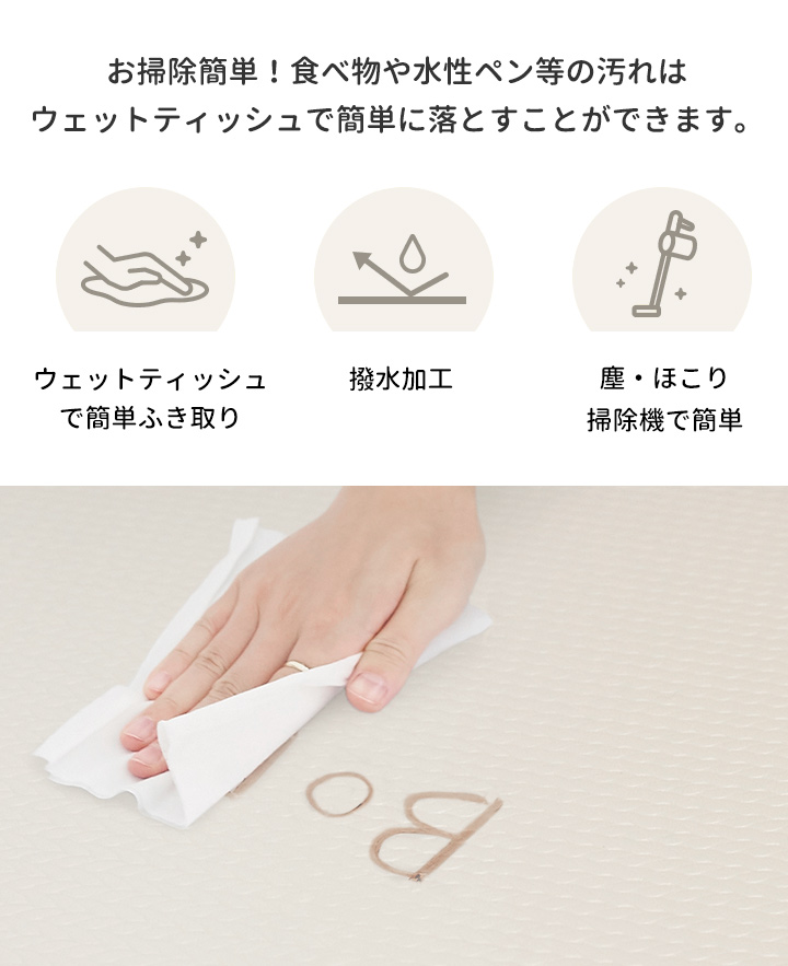 抗菌ロールペットマット クッションマット フリーカット マット プレイマット 自分でカットできる フローリング に 敷く マット 幅110cm 長さ500cm 厚み1.0cm_11