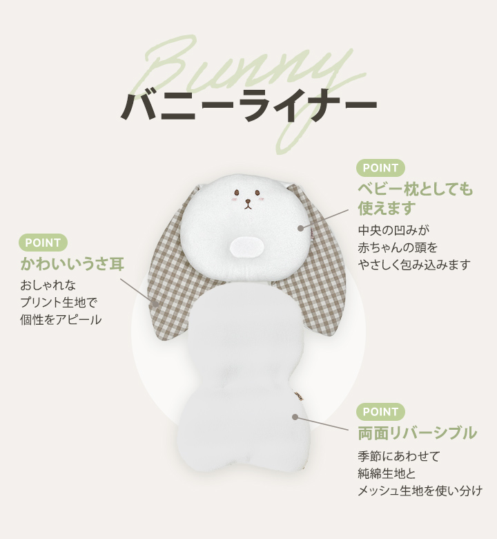 jellymom ムーナチェア専用 クッションピロー+ライナー くま