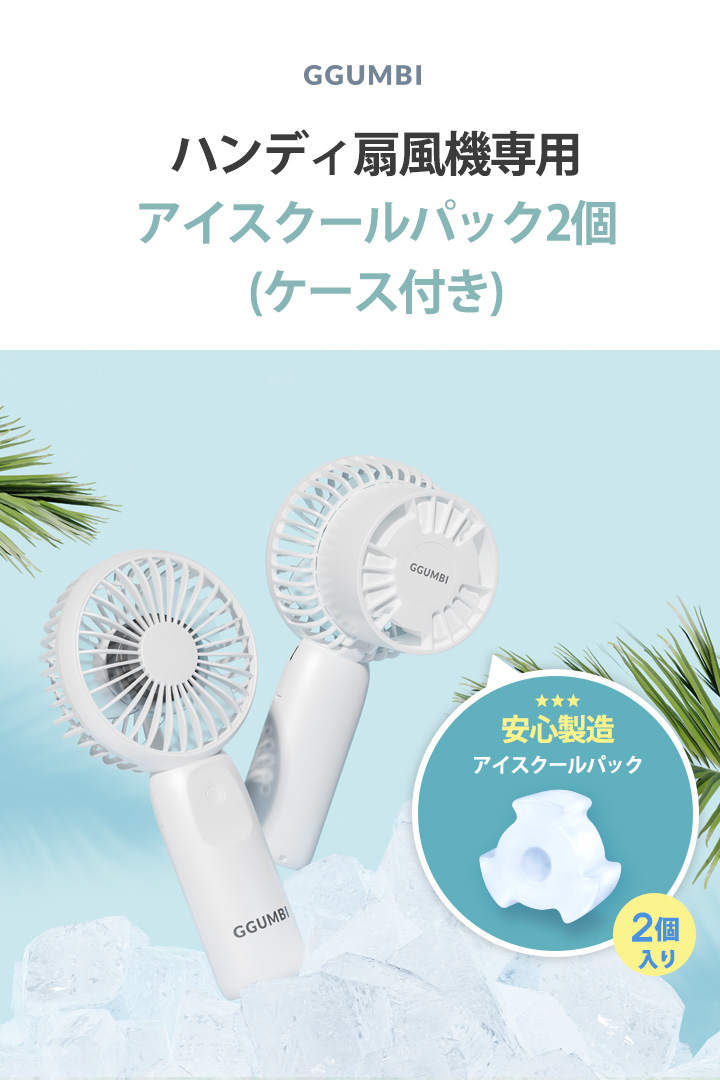 GGUMBI（グンビ） ハンディ扇風機専用 アイスクールパック2個 ケース