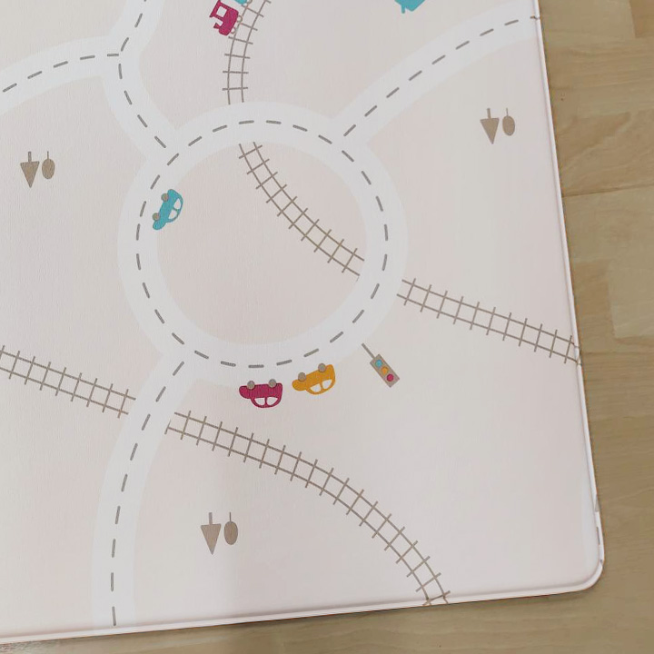 プレイマット リバーシブル ラグマット 厚さ1.4cm 230×140 PVCマット