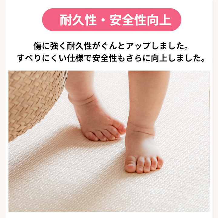 プレイマット 強化コーティング クッションマット ベビーマット PVC