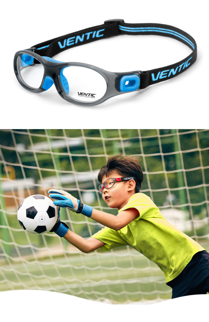 VENTIC キッズ用 超軽量 スポーツゴーグル 子供用 サッカー 野球 バレーボール バスケットボール バトミントン テニス ポリカートレンズ  保護メガネ 眼鏡