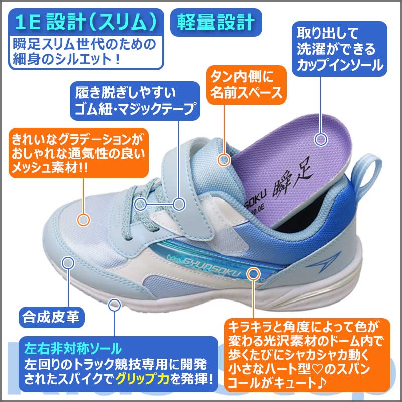 古道具/小さなアルミの靴型　両足セット 幼児用 瞬足】SYUNSOKU BIT｜2E｜左右非対称ソール