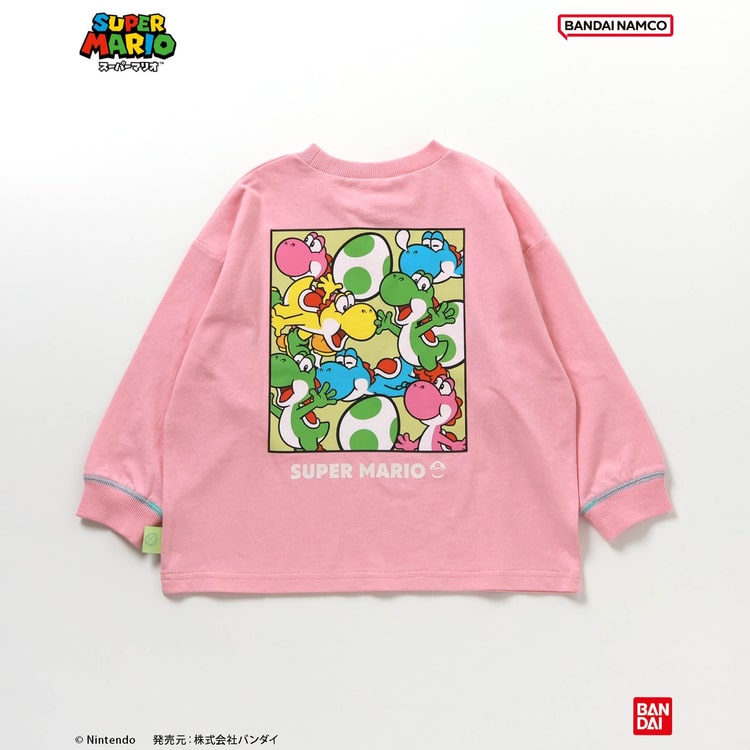 BREEZE スーパーマリオ ボックスTシャツ 長袖T キッズ 100-150cm