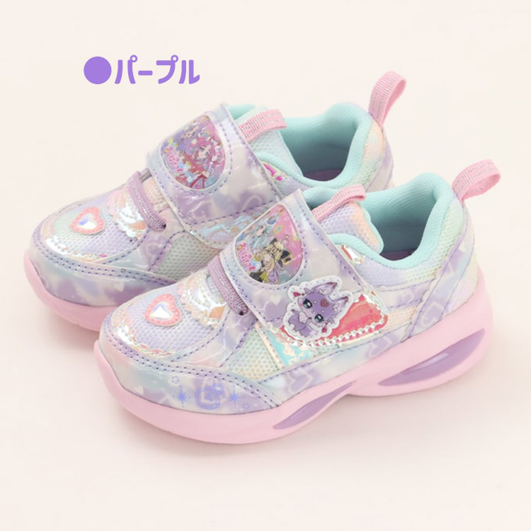 名探偵プリキュア！ 光る靴 スニーカー 女の子 キャラクター キッズ 振動で光る 15-19cm G 新作 2601 68 | コマリヨー | 02
