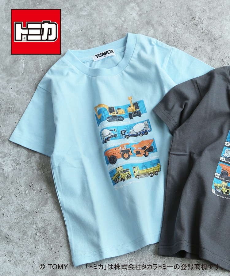 DILASH（ディラッシュ） 半袖Tシャツ トミカコラボ TOMICA 働く車 工事