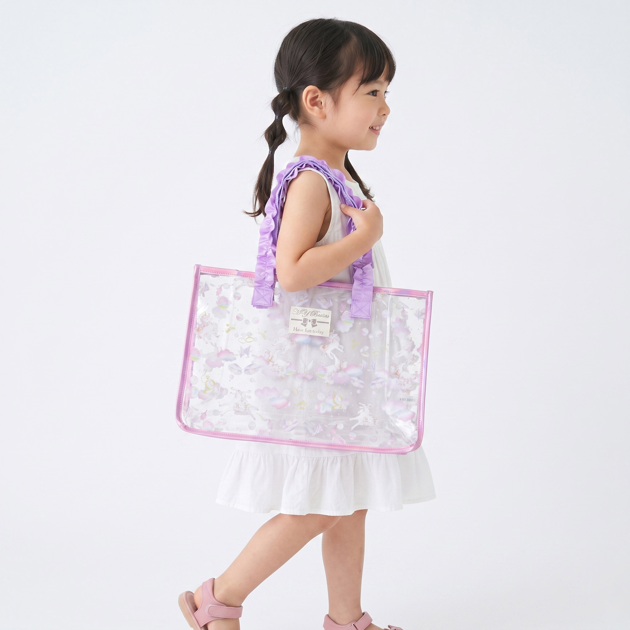 Kids Foret（キッズフォーレ） スイムバッグ 持ち手フリル ビーチ 