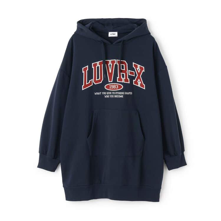 LOVETOXIC 10％OFFセールルーズパーカワンピース ラブトキシック 裏毛
