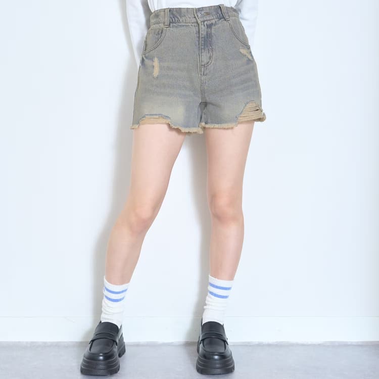 LOVETOXIC ショートパンツ ダメージデニム ラブトキシック 女の子 140