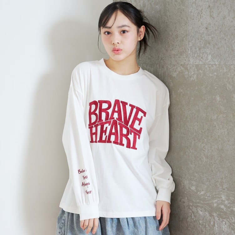 LOVETOXIC 長袖Tシャツ ビックロゴ 刺繍 ラブトキシック ロゴ 女の子