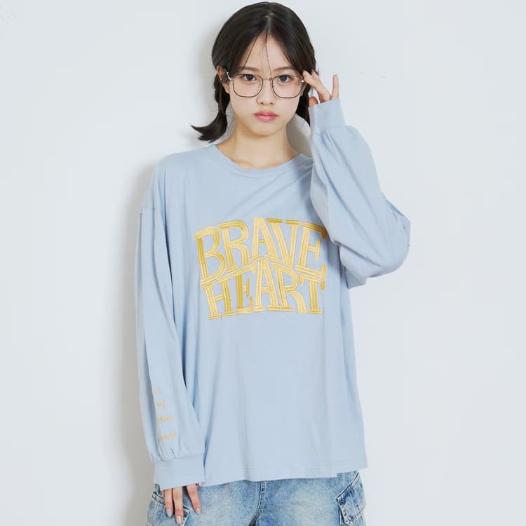 LOVETOXIC 長袖Tシャツ ビックロゴ 刺繍 ラブトキシック ロゴ 女の子