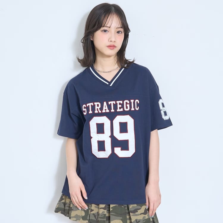 LOVETOXIC 半袖Tシャツ ナンバーアップリケ 綿100% ラブトキシック