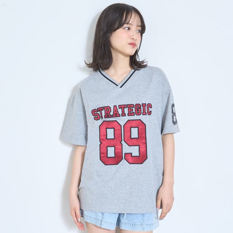 LOVETOXIC 半袖Tシャツ ナンバーアップリケ 綿100% ラブトキシック
